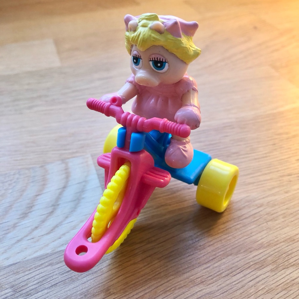 💖 3 for $10 💖 1990 Muppets Baby Miss Piggy Tricycle McDonalds Toy